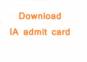 Download IA admit card rsmssb